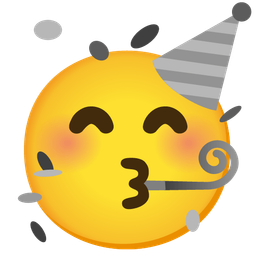 grey heart and partying face