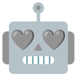 grey heart and robot
