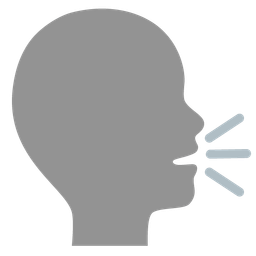 grey heart and speaking head