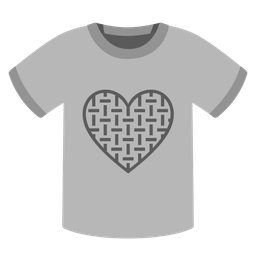grey heart and t-shirt