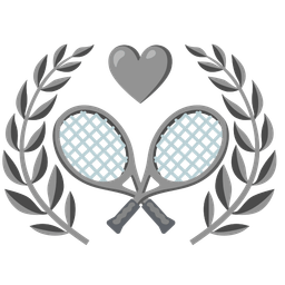 grey heart and tennis