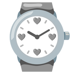 grey heart and watch
