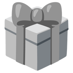 grey heart and wrapped gift