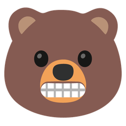 grimacing face and bear