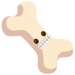 grimacing face and bone