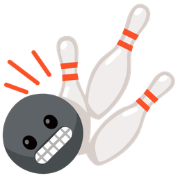 grimacing face and bowling
