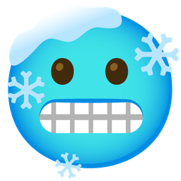 grimacing face and cold face