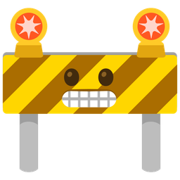 grimacing face and construction