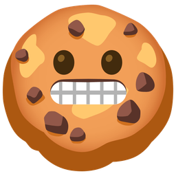 grimacing face and cookie