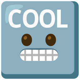 grimacing face and COOL button