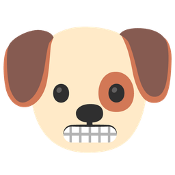 grimacing face and dog face