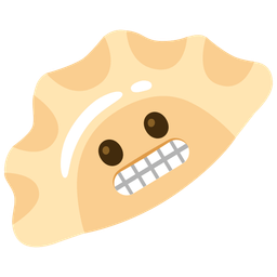 grimacing face and dumpling