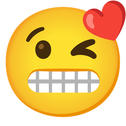 Grimacing face and Face blowing a kiss