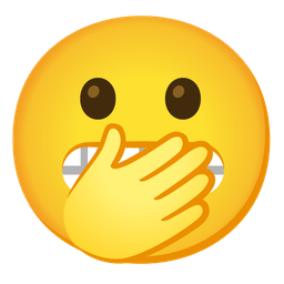 grimacing face and face with open eyes and hand over mouth