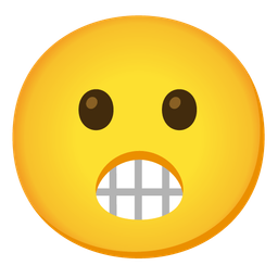 grimacing face and face with open mouth