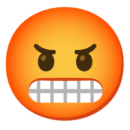 grimacing face and face with symbols on mouth