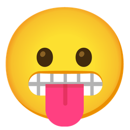 Grimacing face and Face with tongue