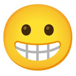 Grimacing face and Grinning face