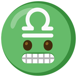 grimacing face and Libra