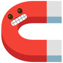 grimacing face and magnet