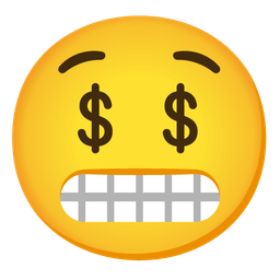 Grimacing face and Money-mouth face