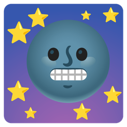 grimacing face and new moon face