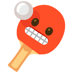grimacing face and ping pong