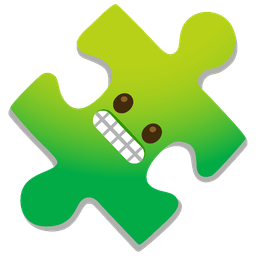 grimacing face and puzzle piece