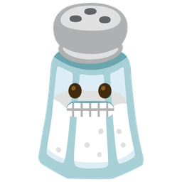 grimacing face and salt