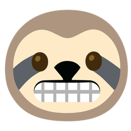 grimacing face and sloth