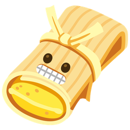 grimacing face and tamale