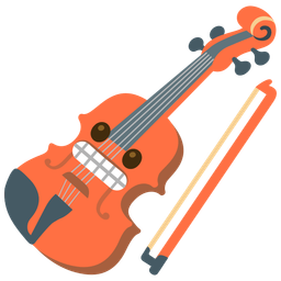 grimacing face and violin