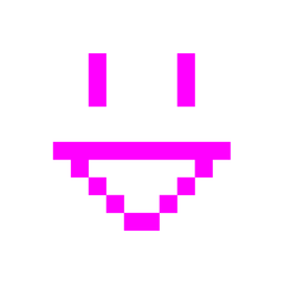 grinning face with big eyes and alien monster