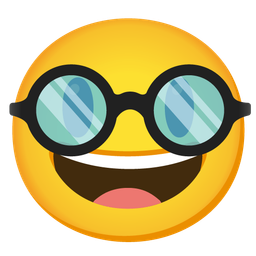 grinning face with big eyes and disguised face