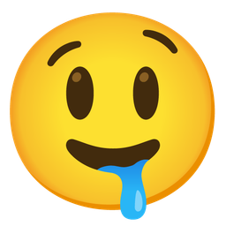 grinning face with big eyes and drooling face