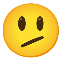 grinning face with big eyes and face with diagonal mouth