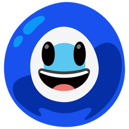 grinning face with big eyes and nazar amulet