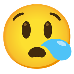 grinning face with big eyes and sleepy face