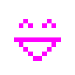 grinning face with smiling eyes and alien monster