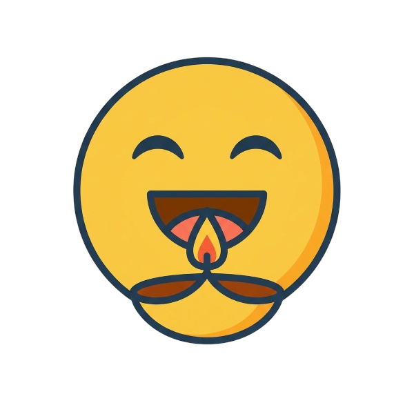 Grinning face with smiling eyes and Diya lamp