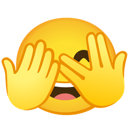 grinning face with smiling eyes and face with peeking eye