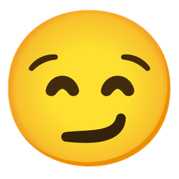 grinning face with smiling eyes and smirking face
