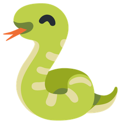 grinning face with smiling eyes and snake