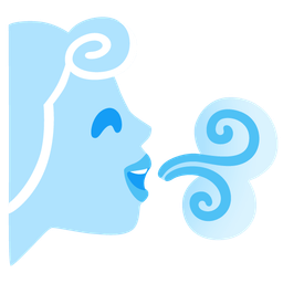 grinning face with smiling eyes and wind face