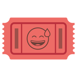 grinning face with sweat and admission tickets