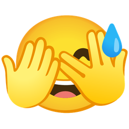 grinning face with sweat and face with peeking eye