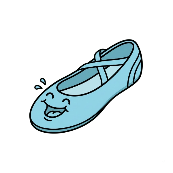 Grinning face with sweat and Flat shoe