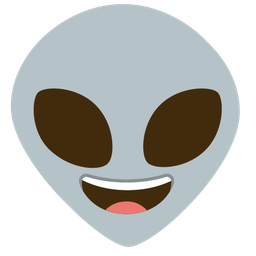 grinning face and alien