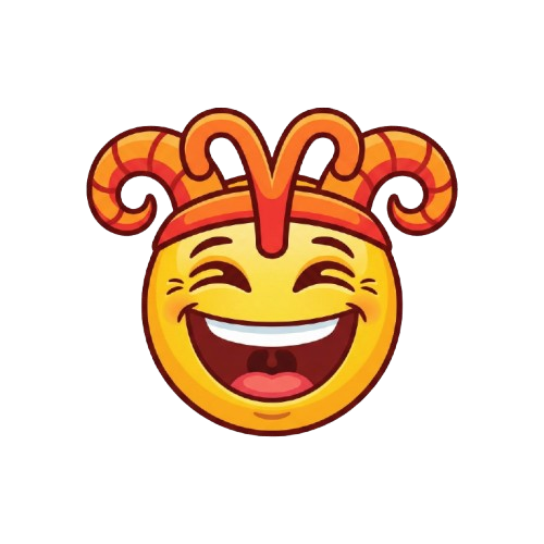 grinning face and Aries