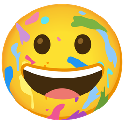 grinning face and artist palette